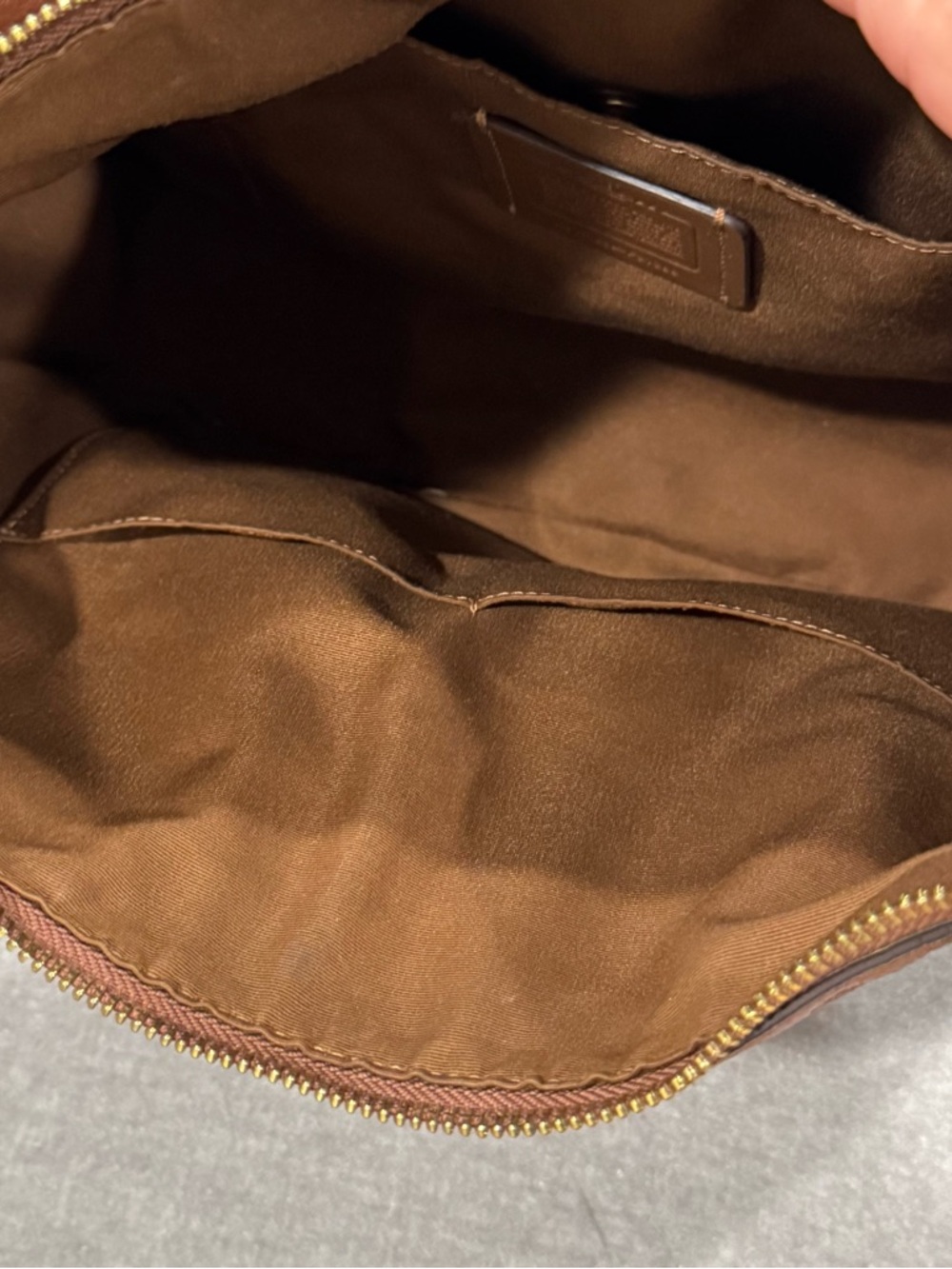 Coach Elle Brown Pebble Leather Hobo Bag - Picture 9 of 16